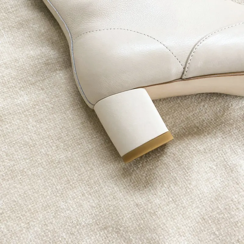 Boots Women Genuine Leather Boots Ankle Boots Fashion Chelsea Med Heels Ladies Booties Ladies Shoes Size 40
Boots Women Genuine Leather Boots Ankle Boots Fashion Chelsea Med Heels Ladies Booties Ladies Shoes Size 40