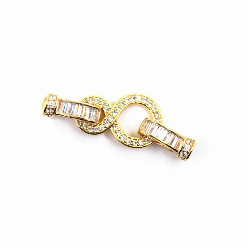 Clasps For Jewelry Making Fastening Accessories 18K GOLD PLATED Cubic Zirconia Clasps For DIY Pearls Necklace Bracelet Clasp
Clasps For Jewelry Making Fastening Accessories 18K GOLD PLATED Cubic Zirconia Clasps For DIY Pearls Necklace Bracelet Clasp