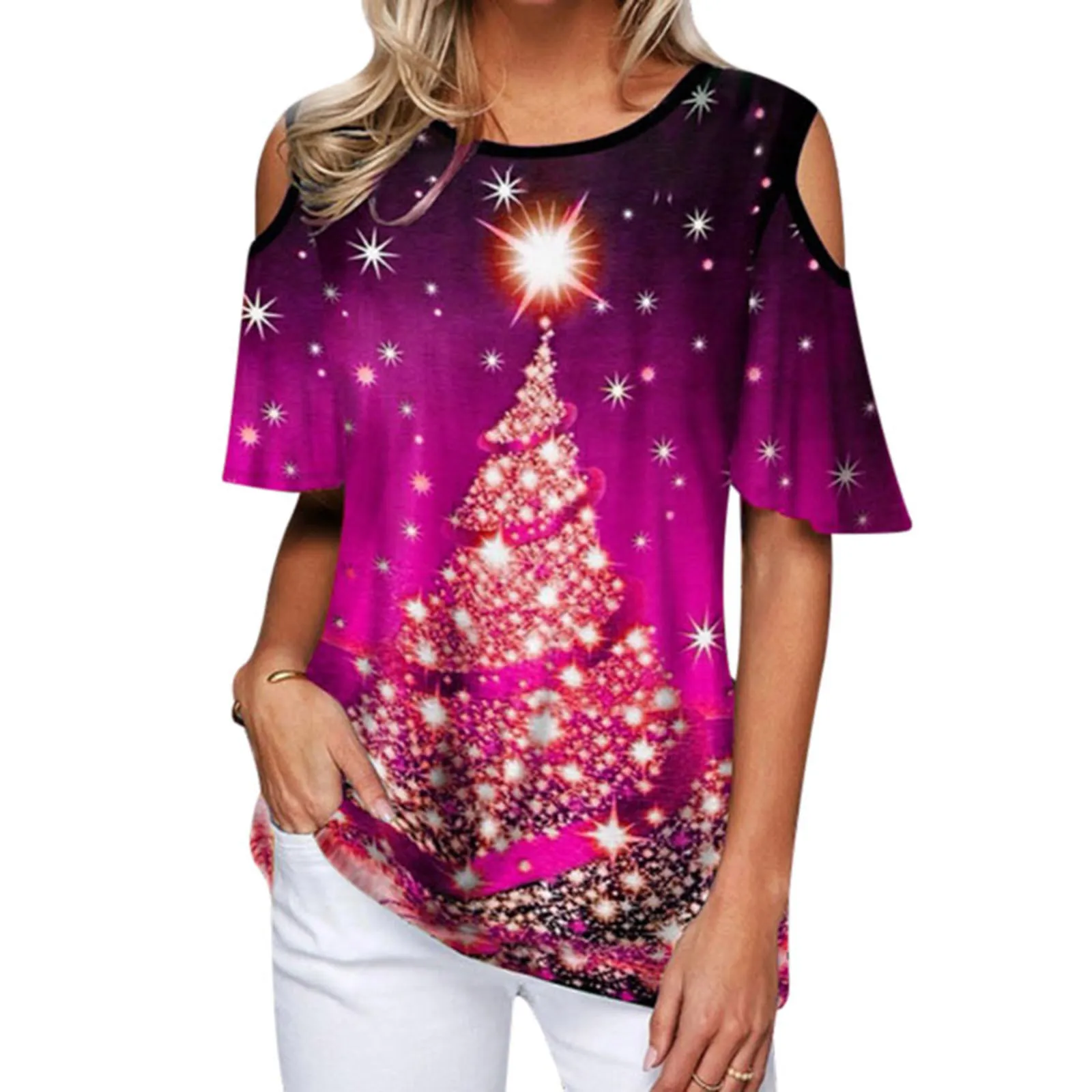 Flowers Shirt Short Sleeve T-shirt Christmas Tree Printed Merry Christmas Holiday Festive Cute Men Women Tops LXH
Flowers Shirt Short Sleeve T-shirt Christmas Tree Printed Merry Christmas Holiday Festive Cute Men Women Tops LXH