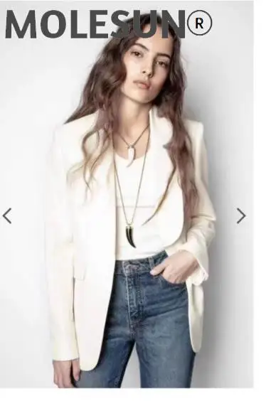 High quality !!!! 2021ss Woman Wool White Blazer Double V neck Front Suit with pockets
High quality !!!! 2021ss Woman Wool White Blazer Double V neck Front Suit with pockets