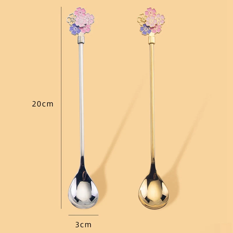 Norbi Mixing Spoon 304 Stainless Steel Spoon Home Dessert Spoon Drift Cherry Blossom Spoon Long Handle Spoon Longit Dropshipping
Norbi Mixing Spoon 304 Stainless Steel Spoon Home Dessert Spoon Drift Cherry Blossom Spoon Long Handle Spoon Longit Dropshipping