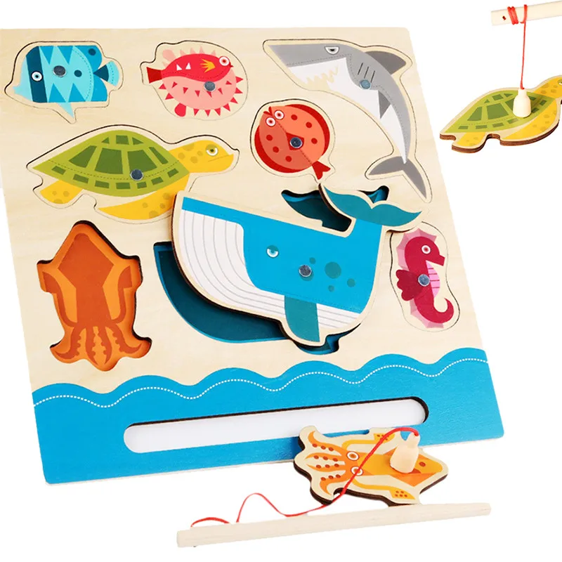 New Kids Games Puzzle Toys Marine Animal Shape Matching Board Games Educational Wooden Montessori Magnetic Fishing Toys Children
New Kids Games Puzzle Toys Marine Animal Shape Matching Board Games Educational Wooden Montessori Magnetic Fishing Toys Children