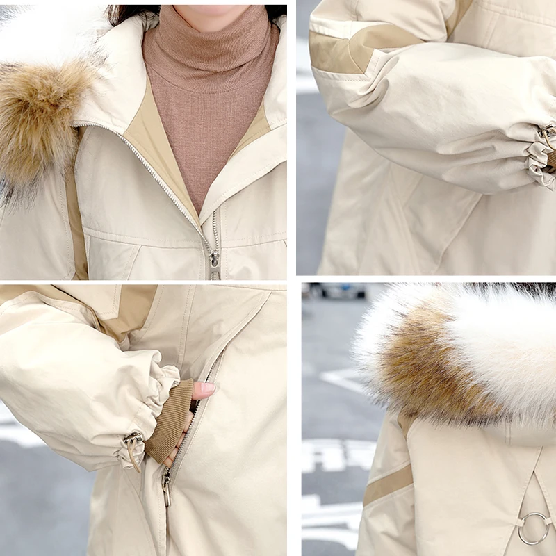 Big Fur Collar Hooded Winter Parkas Plus Size 4XL Thick Outwear Women Loose Windproof Down Cotton Padded Jakcet Warm Overcoat
Big Fur Collar Hooded Winter Parkas Plus Size 4XL Thick Outwear Women Loose Windproof Down Cotton Padded Jakcet Warm Overcoat