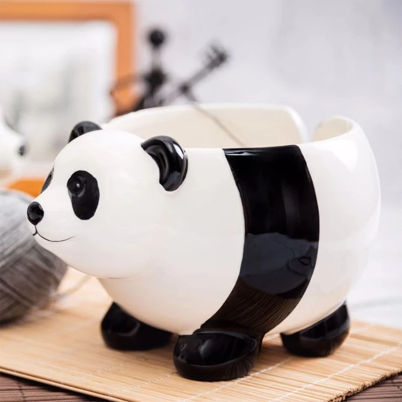 Cute Panda Ceramic Yarn Bowl Knitting Yarns Ball Storage Holder for Needlecrafts Crocheting Home Desktop Decor
Cute Panda Ceramic Yarn Bowl Knitting Yarns Ball Storage Holder for Needlecrafts Crocheting Home Desktop Decor