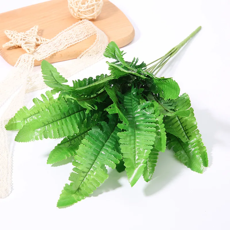Modern New Style 7 Branches Silk Green Plants Plastic Artificial Leaf Fence Persian Leaves
Modern New Style 7 Branches Silk Green Plants Plastic Artificial Leaf Fence Persian Leaves