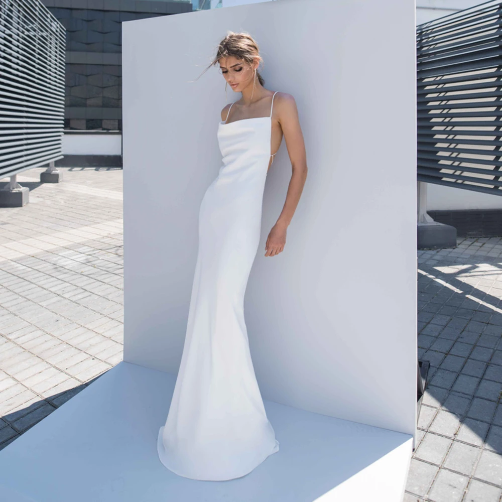UETEEY Simple Mermaid Wedding Dress Sleeveless Backless Criss Cross Sweep Train 2022 Boat Neck Bride Gowns Plus Size
UETEEY Simple Mermaid Wedding Dress Sleeveless Backless Criss Cross Sweep Train 2022 Boat Neck Bride Gowns Plus Size