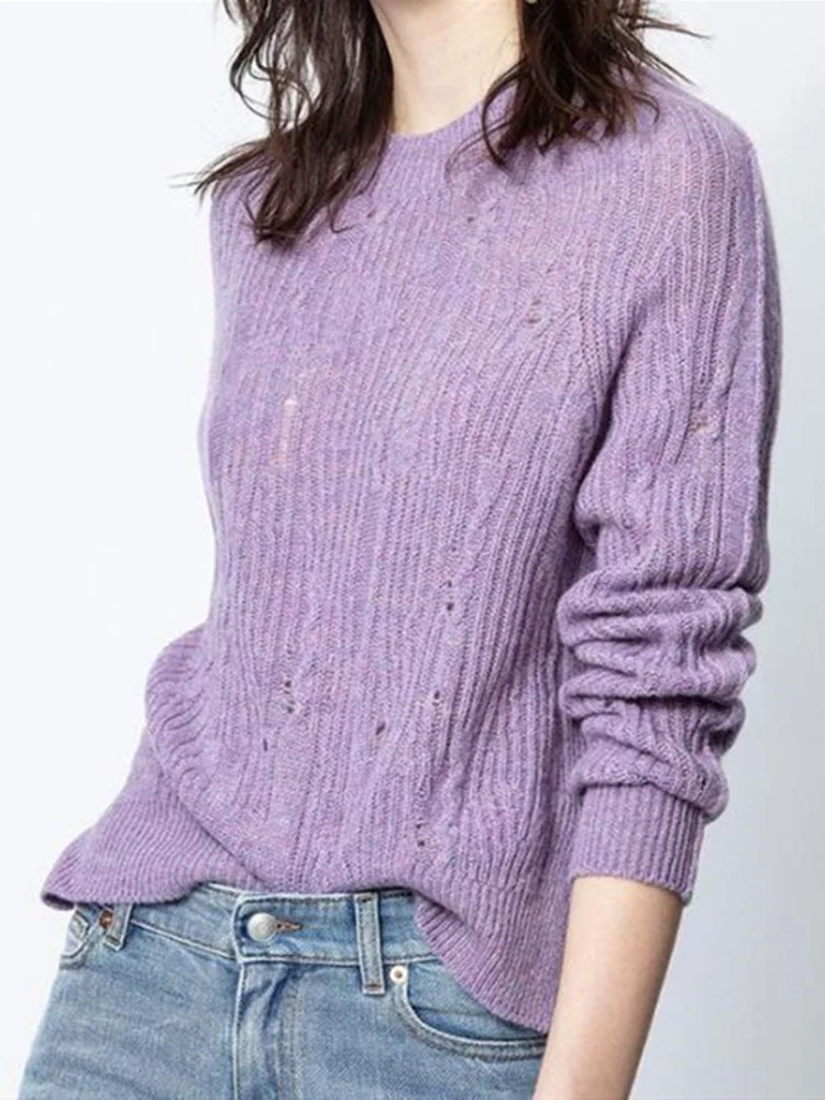 Женский кашемировый пуловер, фиолетовый вязаный свитер с разрезом и длинным рукавом, вязаный Свободный Повседневный пуловер для осени и зи...
Женский кашемировый пуловер, фиолетовый вязаный свитер с разрезом и длинным рукавом, вязаный Свободный Повседневный пуловер для осени и зи...