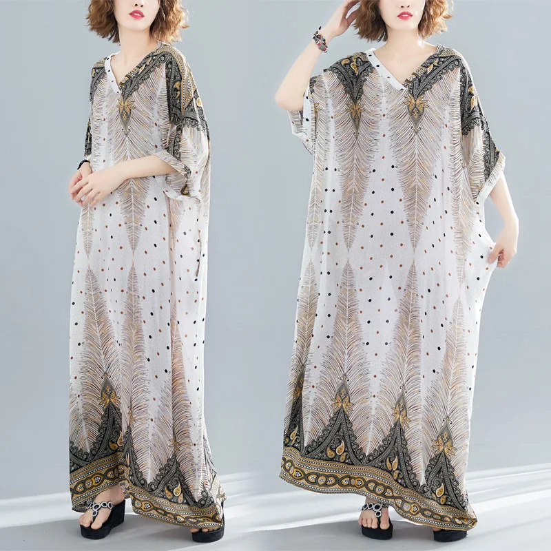 ZTONE Dresses for Women 2021 Summer Dress Fashionable Loose Fairy Dress Free Size V-Neck Half Sleeve Retro Maxi Dress
ZTONE Dresses for Women 2021 Summer Dress Fashionable Loose Fairy Dress Free Size V-Neck Half Sleeve Retro Maxi Dress