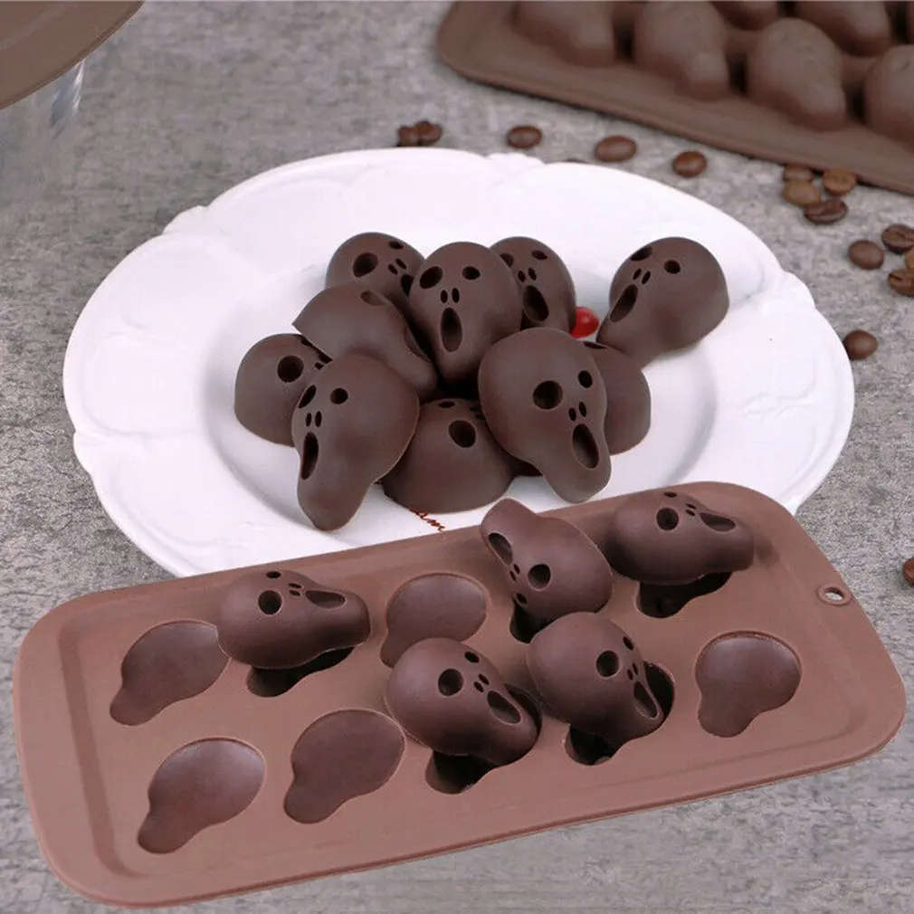 Silicone Halloween Ghost Skull Chocolate Mould Candy Ice Cube Tray Jelly Mold Handicraft Toys
Silicone Halloween Ghost Skull Chocolate Mould Candy Ice Cube Tray Jelly Mold Handicraft Toys
