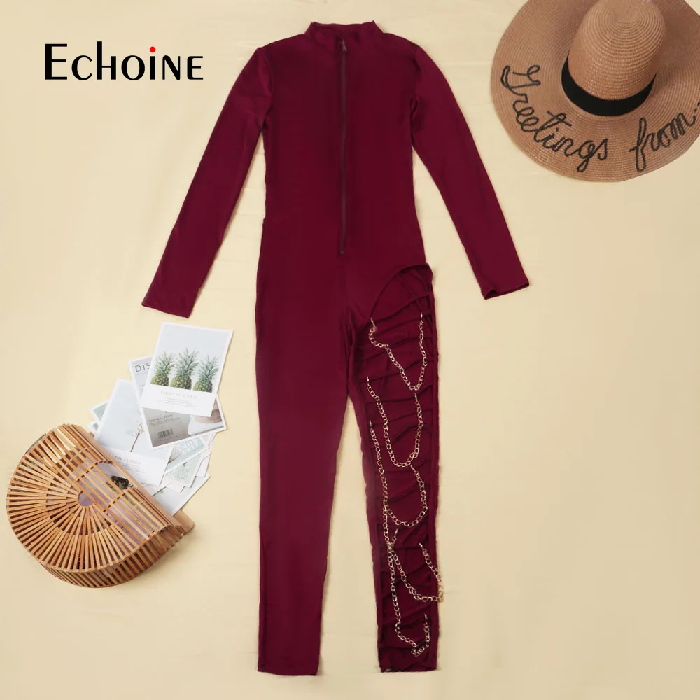 Echoine Women Sexy Zipper Hollow Out Chain Jumpsuit Bodycon Rompers Long Sleeve Skinny Fitness Playsuit Party Night Club Clothes
Echoine Women Sexy Zipper Hollow Out Chain Jumpsuit Bodycon Rompers Long Sleeve Skinny Fitness Playsuit Party Night Club Clothes