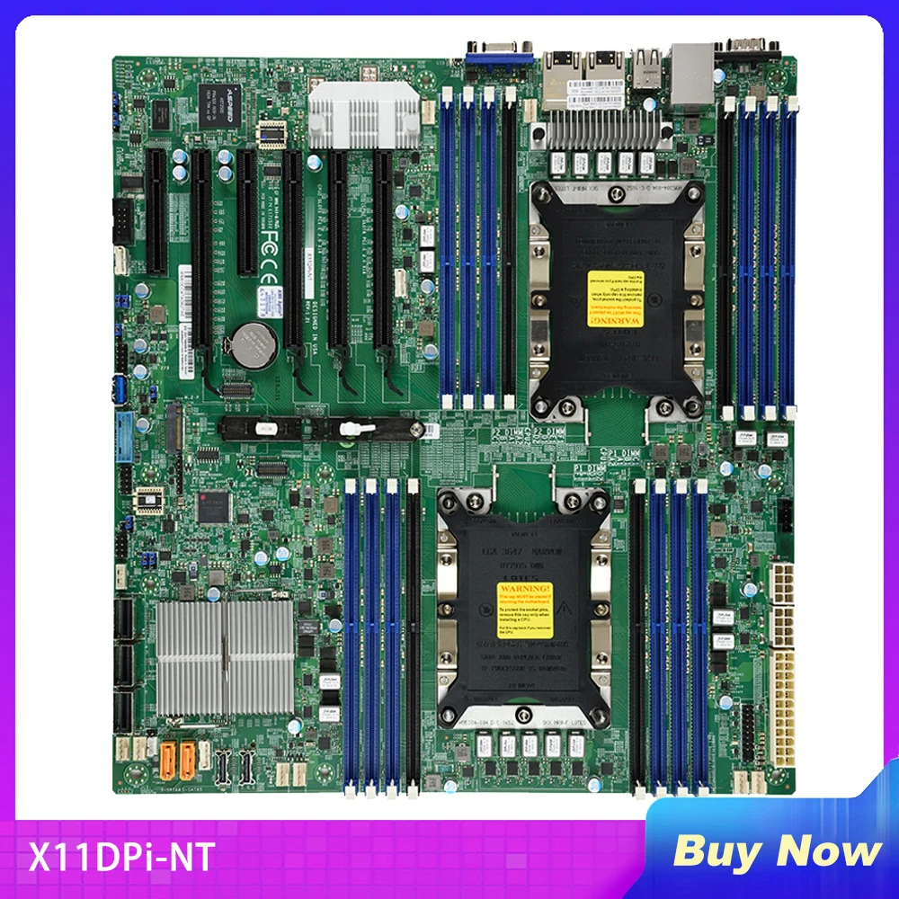 X11DPi-NT For Supermicro Two-way Server Motherboard C622 LGA3647 DDR4 Dual 10-Gigabit Electrical Port Perfect Test
X11DPi-NT For Supermicro Two-way Server Motherboard C622 LGA3647 DDR4 Dual 10-Gigabit Electrical Port Perfect Test