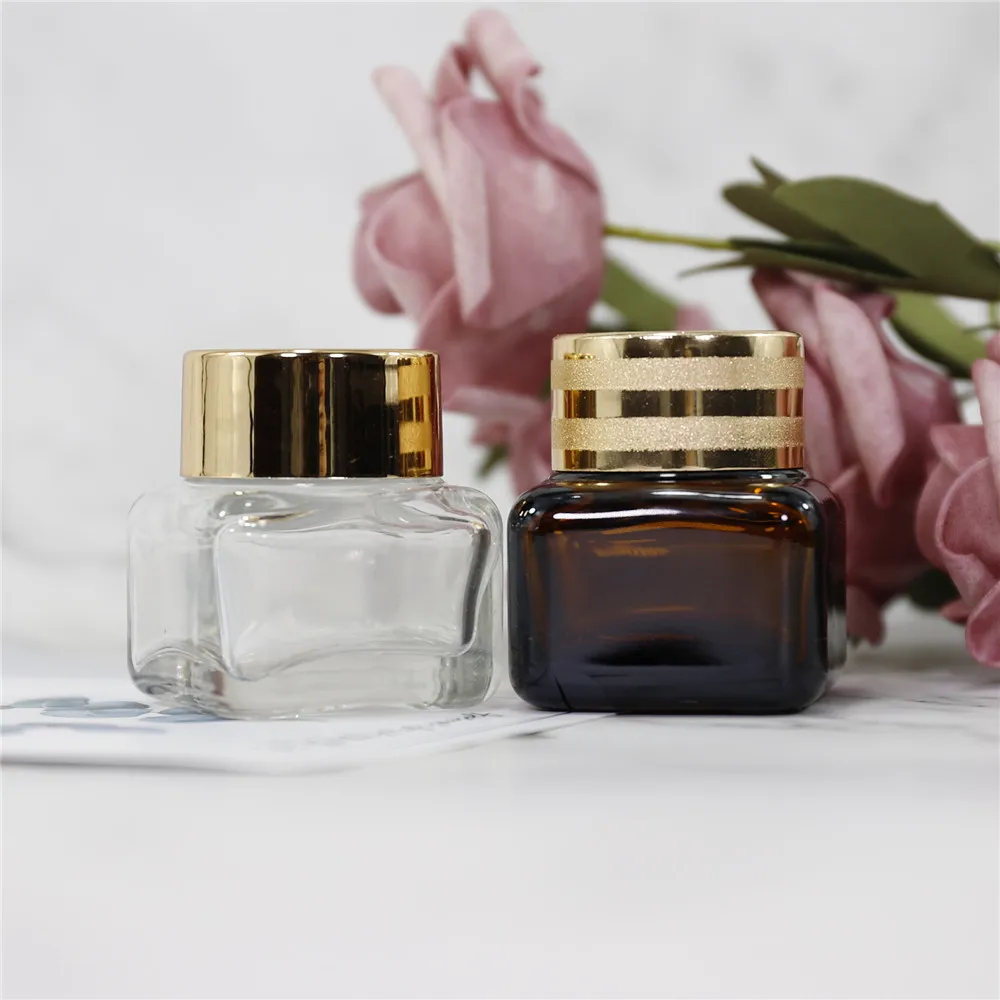 15ml Square Eye Cream Bottle Small Glass Eye Cream Container Cosmetic Packaging Empty Jar With Golden Cap Refillable Bottle
15ml Square Eye Cream Bottle Small Glass Eye Cream Container Cosmetic Packaging Empty Jar With Golden Cap Refillable Bottle