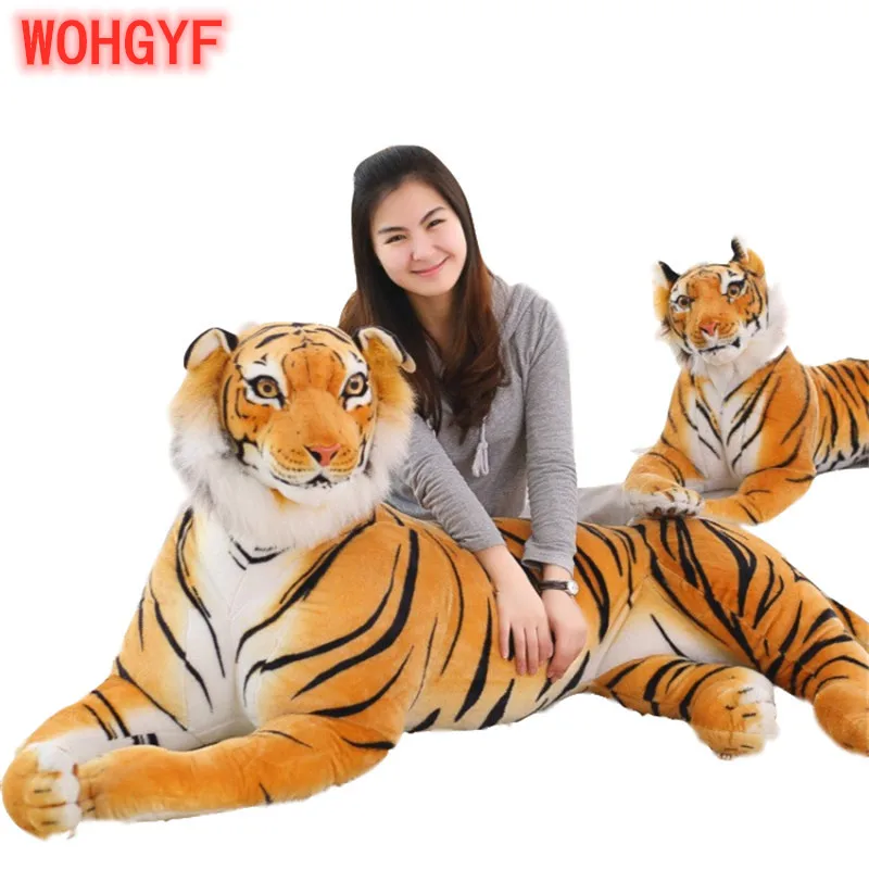 Фото 1 шт. 110 см большой белый тигр плюшевые игрушки мягкие - купить