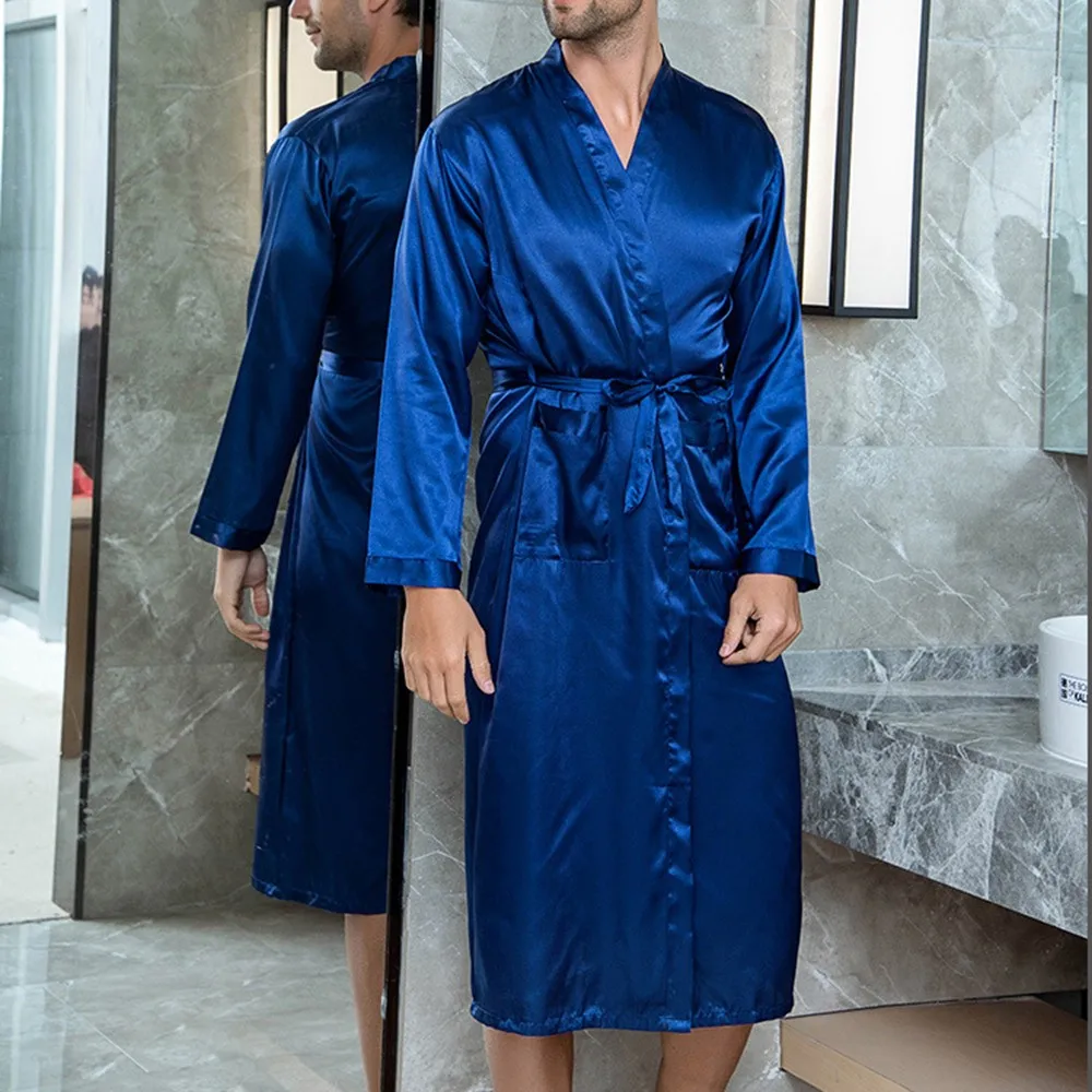 Mens Kimono Bathrobe Silk Satin Pajama Sleepwear Night Gown Robes Long Sleeve Solid Comfort Noble Dressing Gown Men Sleep Robes
Mens Kimono Bathrobe Silk Satin Pajama Sleepwear Night Gown Robes Long Sleeve Solid Comfort Noble Dressing Gown Men Sleep Robes