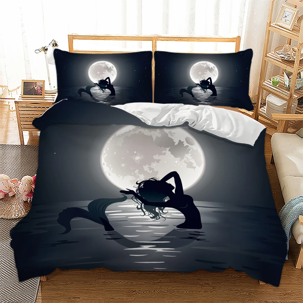 3D Mermaid Bedding Set Beauty Night Duvet Cover With Pillowcase Twin Queen King Size Bed Set 3pcs bed dropshipping
3D Mermaid Bedding Set Beauty Night Duvet Cover With Pillowcase Twin Queen King Size Bed Set 3pcs bed dropshipping