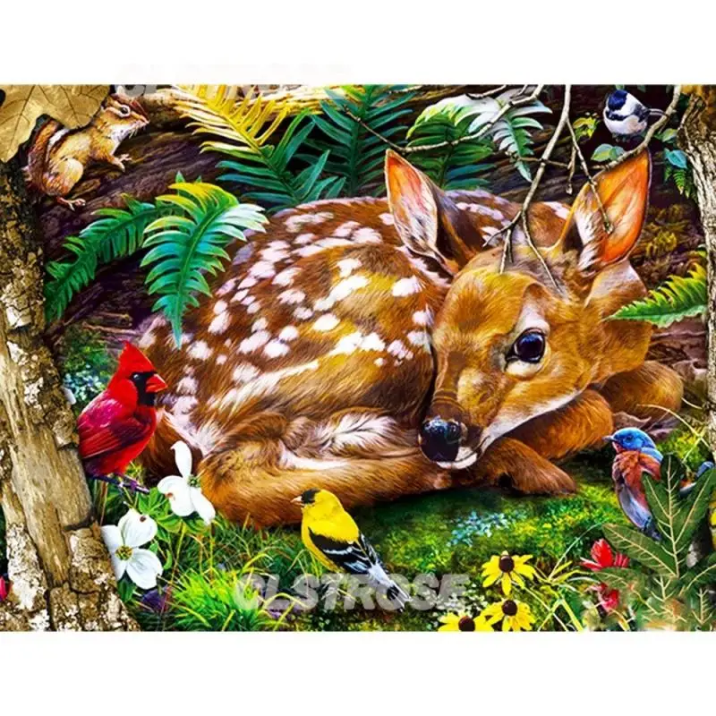 Diy Diamond Painting Animal Forest Curled Up Deer Sticker Rusty Diamond Home Decoration Wall Square Diamond Round Diamond
Diy Diamond Painting Animal Forest Curled Up Deer Sticker Rusty Diamond Home Decoration Wall Square Diamond Round Diamond