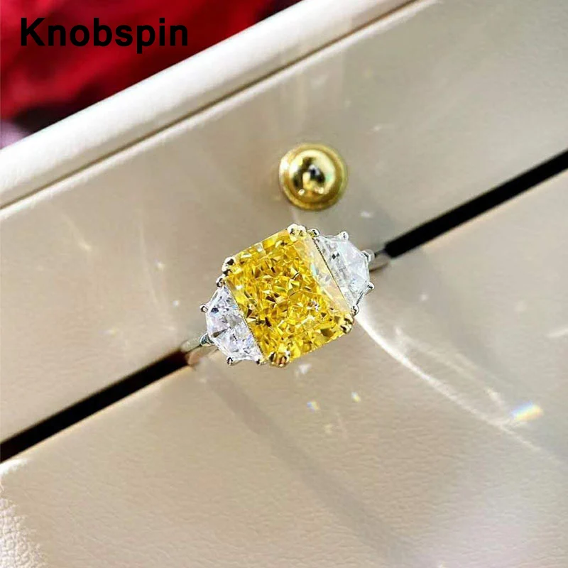 Knobspin 100% 925 Sterling Silver 4 Carats Rectangle Wedding Rings For Women High Carbon Diamond Party Fine Jewelry Wholesale
Knobspin 100% 925 Sterling Silver 4 Carats Rectangle Wedding Rings For Women High Carbon Diamond Party Fine Jewelry Wholesale