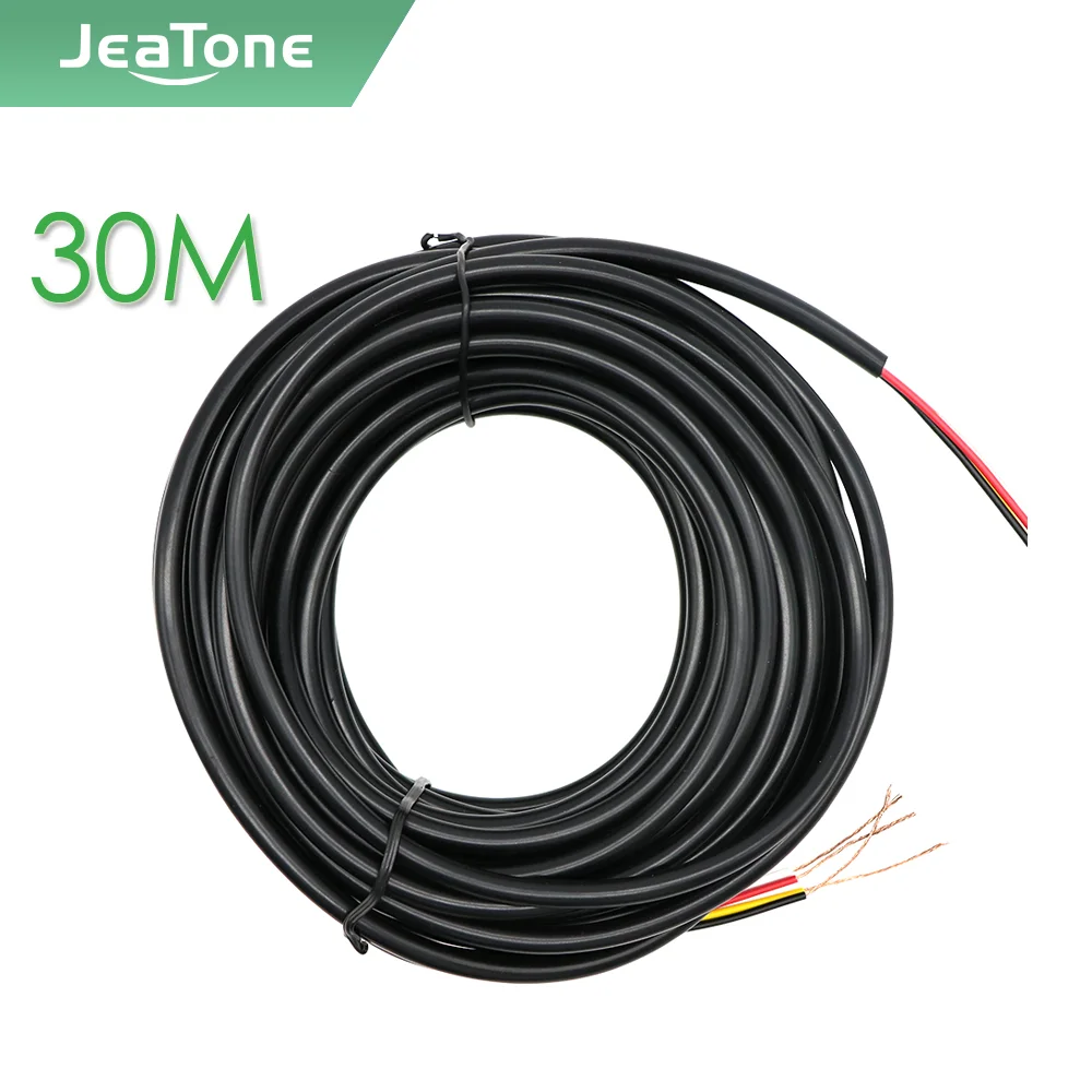 Удлинительный кабель JeaTone Tuya для видеодомофона 4x0 12 мм 30 метров провод из луженой
