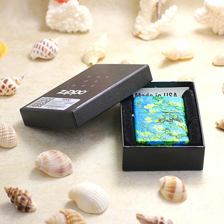 Genuine Zippo oil lighter copper windproof Blue cherry blossoms cigarette Kerosene lighters Gift With anti-counterfeiting code
Genuine Zippo oil lighter copper windproof Blue cherry blossoms cigarette Kerosene lighters Gift With anti-counterfeiting code