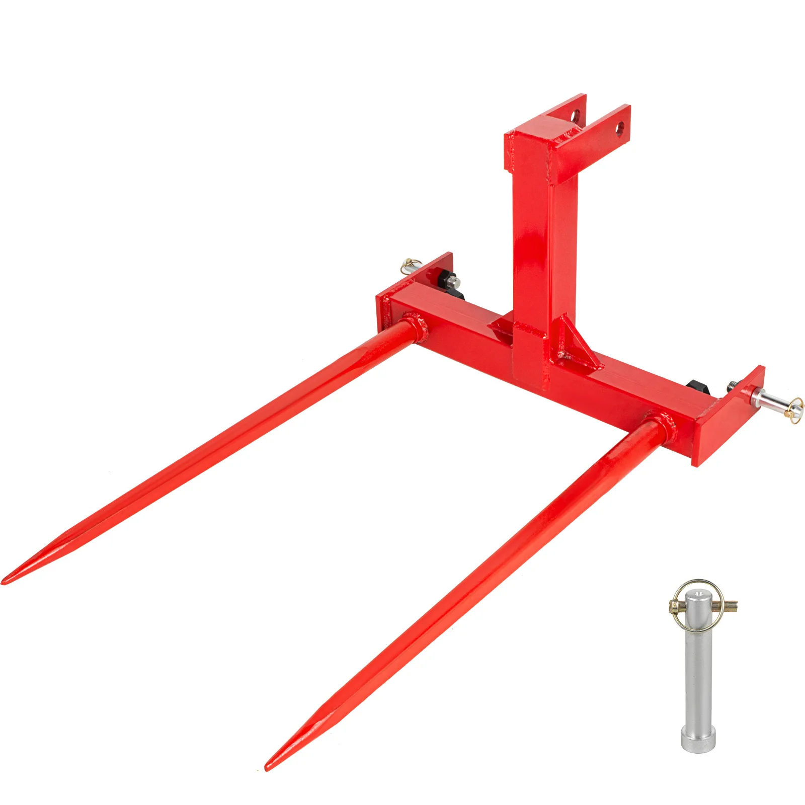 VEVOR Cat 1 3 Point Hitch Attachment W/ 2PCS 39" 49" Universal Tractor Trailer Hay Bale Tine Spears Red 3000 - 4000 LB Capacity 
VEVOR Cat 1 3 Point Hitch Attachment W/ 2PCS 39" 49" Universal Tractor Trailer Hay Bale Tine Spears Red 3000 - 4000 LB Capacity