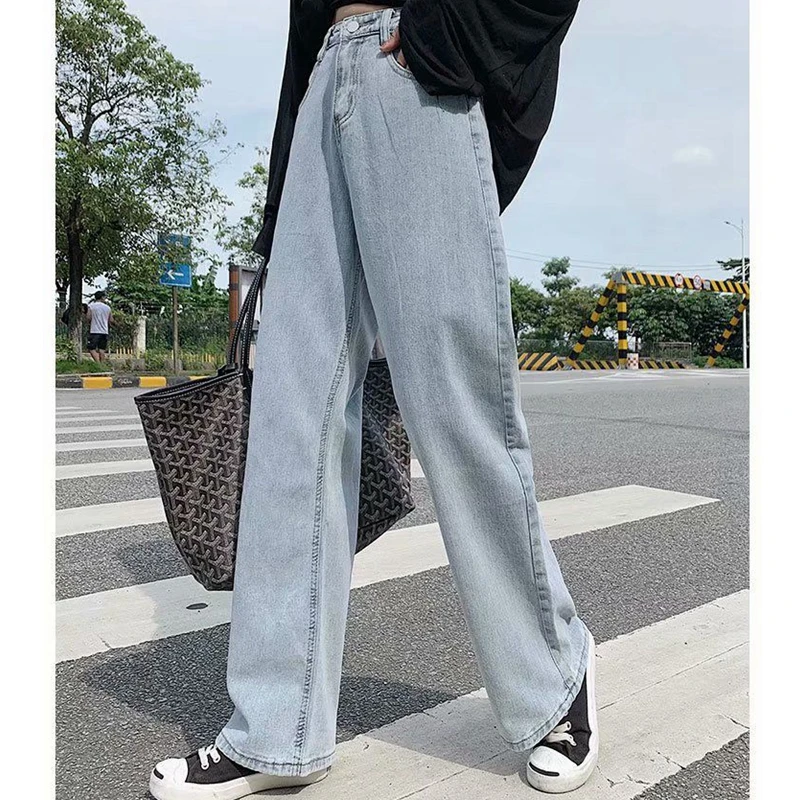 Factory Sale High Waist Jeans Woman Plus Size Spring Autumn Cotton Denim Loose Straight Jeans long Jeans Women
Factory Sale High Waist Jeans Woman Plus Size Spring Autumn Cotton Denim Loose Straight Jeans long Jeans Women