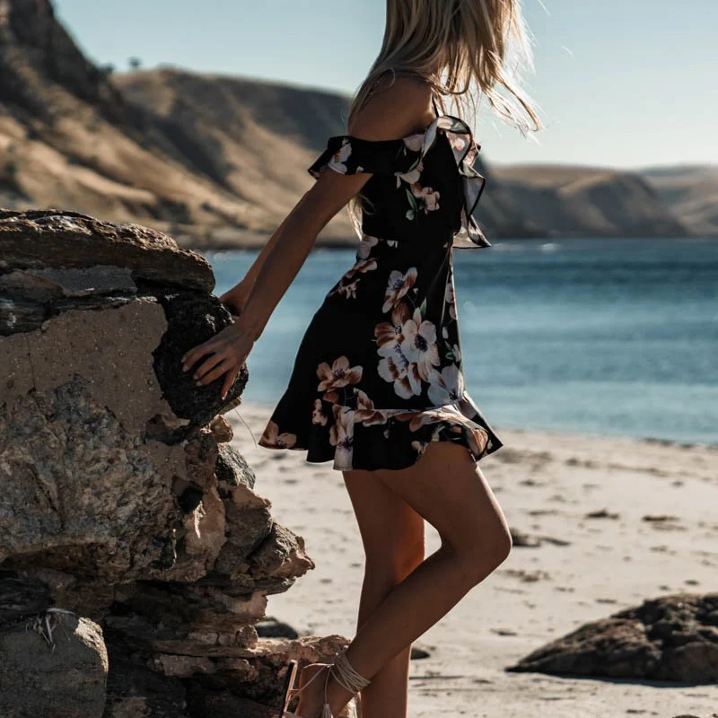 Summer Short Dress Women Casual Mini White Black Ladies Chiffon Floral Ruffle Beach Dresses Vestido Women Clothes Fashion
Summer Short Dress Women Casual Mini White Black Ladies Chiffon Floral Ruffle Beach Dresses Vestido Women Clothes Fashion