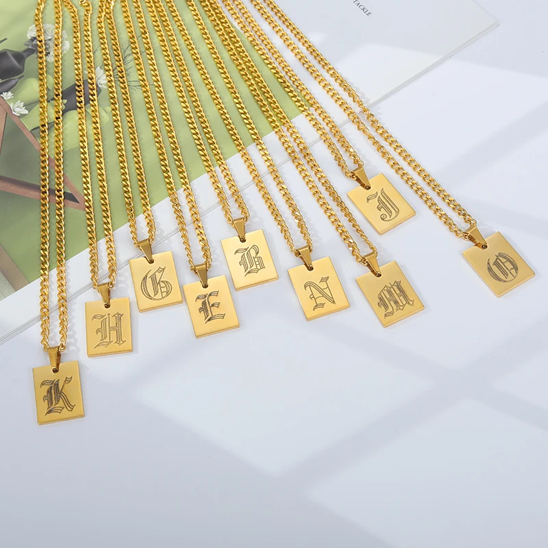 Оптовая продажа 26 шт A-Z Подвески с буквами ожерелья для женщин и мужчин кубинская цепочка Ювелирные изделия из нержавеющей стали Старый Анг...
Оптовая продажа 26 шт A-Z Подвески с буквами ожерелья для женщин и мужчин кубинская цепочка Ювелирные изделия из нержавеющей стали Старый Анг...