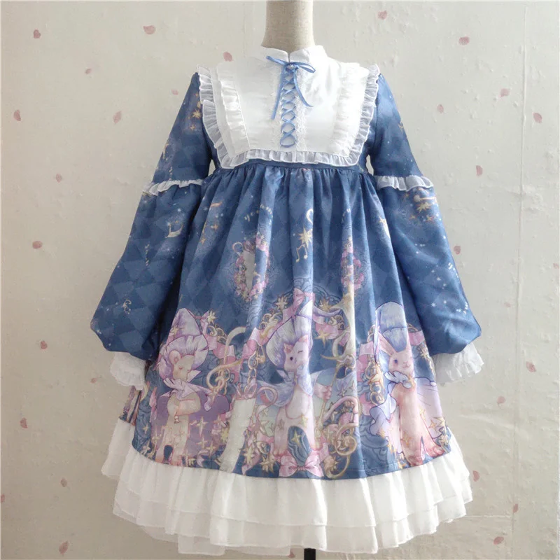 Harajuku Sweet Kawaii Jsk Lolita Dress Women Vintage Victorian Gothic Long Sleeve Dress Lace Princess Tea Party Dresses
Harajuku Sweet Kawaii Jsk Lolita Dress Women Vintage Victorian Gothic Long Sleeve Dress Lace Princess Tea Party Dresses