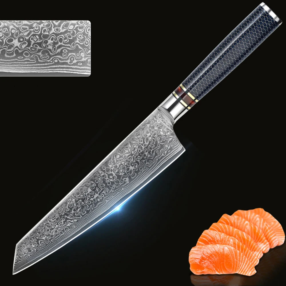 

8 ”нож шеф-повара из дамасской стали, кухонный нож, 67 слоев, японские фильтрующие ножи, Ультра острый нож, ручка из смолы