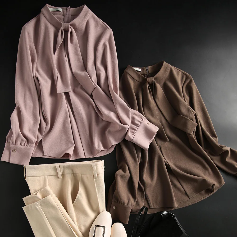Blouse Women Solid Color Autumn Wear Slim French Trendy Tie New Wild Long Sleeve Slim Top Female Fashion Casual Elegant
Blouse Women Solid Color Autumn Wear Slim French Trendy Tie New Wild Long Sleeve Slim Top Female Fashion Casual Elegant
