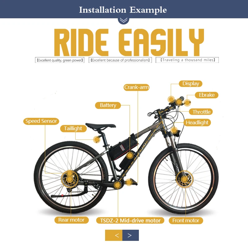 Tongsheng TSDZ2 Kit 36/48V 250W350W500W Central Mid Drive Motor with LCD VLCD6 Display For Electric Bicycle Ebike Conversion Kit
Tongsheng TSDZ2 Kit 36/48V 250W350W500W Central Mid Drive Motor with LCD VLCD6 Display For Electric Bicycle Ebike Conversion Kit