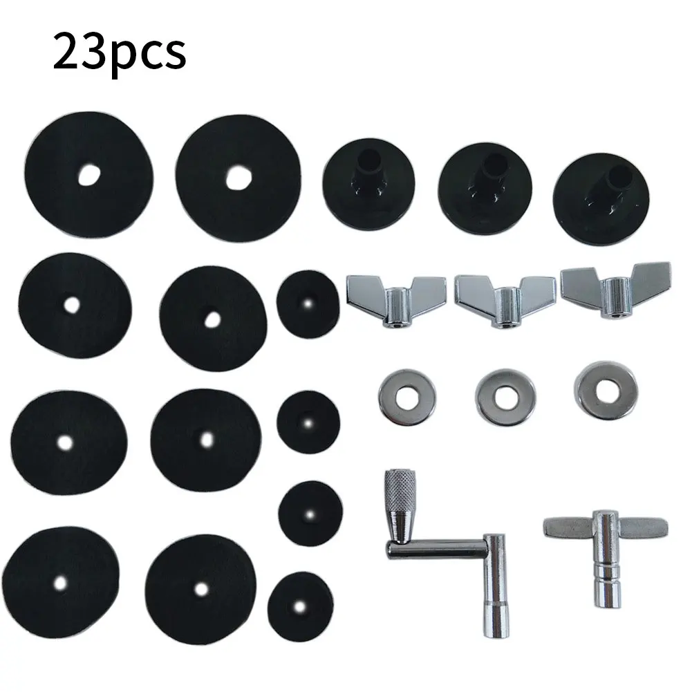 Practical Drum Set Cymbal Felts+Sleeves+Wing Nuts+Washers Set for Hi-Hat Cymbal Stand Drum Replacement Accessories 23PCS
Practical Drum Set Cymbal Felts+Sleeves+Wing Nuts+Washers Set for Hi-Hat Cymbal Stand Drum Replacement Accessories 23PCS