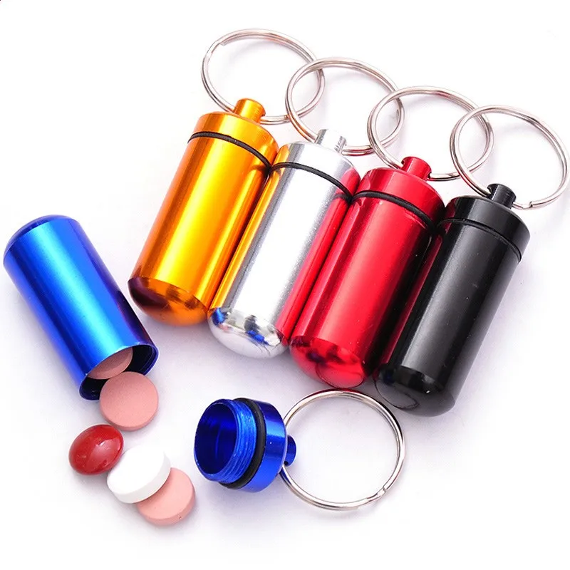 Waterproof Aluminum Pill Box Case Bottle Cache Drug Holder Container Keychain Medicine Box Portable Medicine Boxes Home Tablet
Waterproof Aluminum Pill Box Case Bottle Cache Drug Holder Container Keychain Medicine Box Portable Medicine Boxes Home Tablet