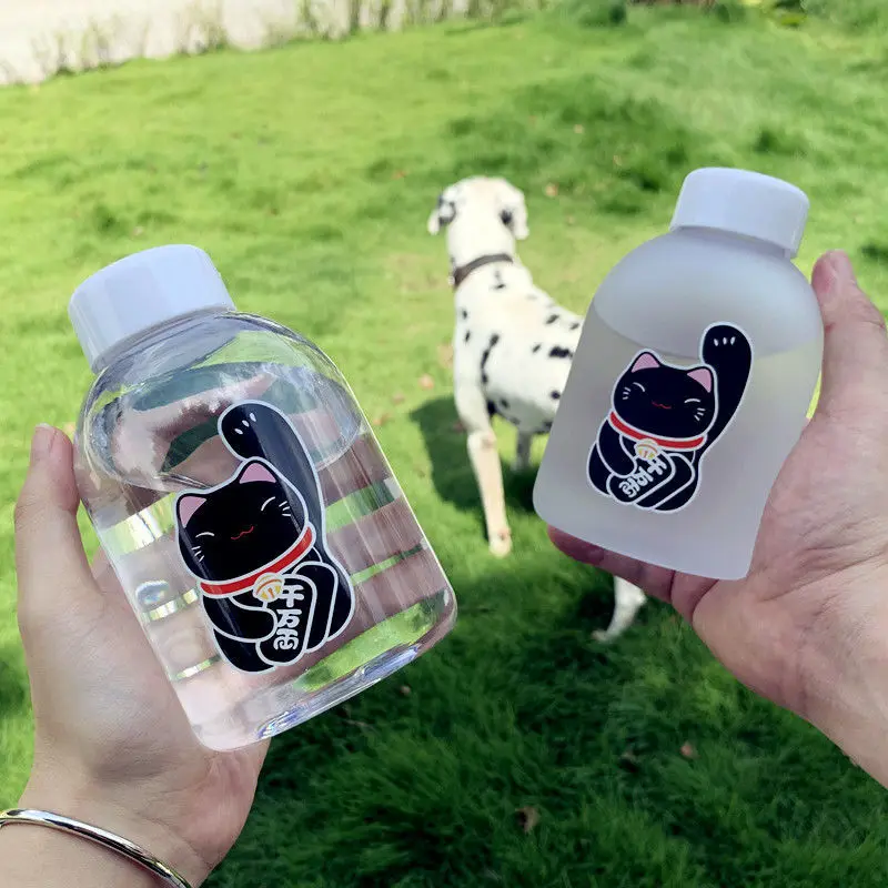 500ml Lucky Cat Plastic Bottle BPA Free Cartoon Transparent/Frosted Water Bottles Leak-proof Drinkware Cute Student Cup
500ml Lucky Cat Plastic Bottle BPA Free Cartoon Transparent/Frosted Water Bottles Leak-proof Drinkware Cute Student Cup