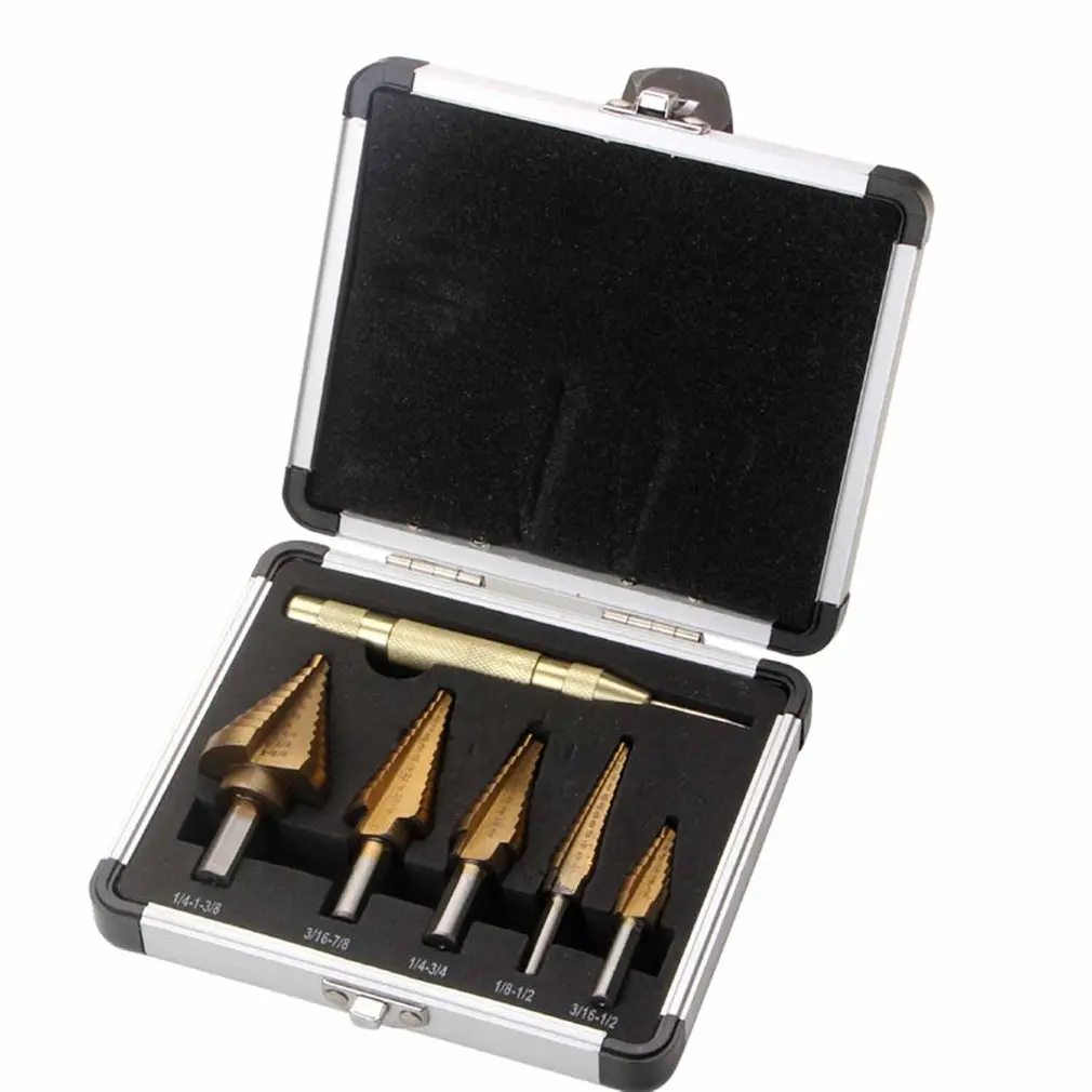 6pcs Set British Ladder Drill Set Portable Beautiful Aperture Scale Clear 3 Straight Groove Structure Triangle Handle
6pcs Set British Ladder Drill Set Portable Beautiful Aperture Scale Clear 3 Straight Groove Structure Triangle Handle
