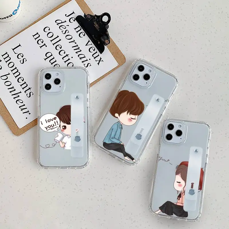 Cartoon couple Phone Case Wrist Strap For iPhone 7 8 11 12 X XS XR MINI Pro Max Plus Hand Band Transparent Clear
Cartoon couple Phone Case Wrist Strap For iPhone 7 8 11 12 X XS XR MINI Pro Max Plus Hand Band Transparent Clear
