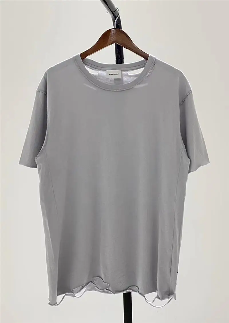 Washed Do Old Destroyed Solid color ASKYURSELF T shirt Top Men Women Loose Bottoming T-shirt ASKYURSELF Tee
Washed Do Old Destroyed Solid color ASKYURSELF T shirt Top Men Women Loose Bottoming T-shirt ASKYURSELF Tee