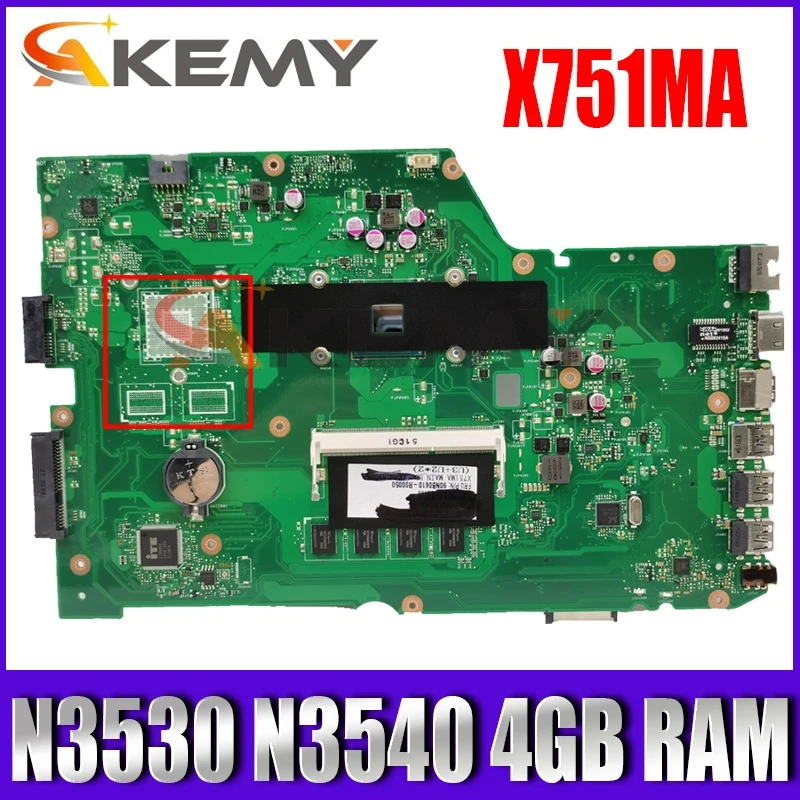 Материнская плата для ноутбука ASUS k751M K751MA X751MA X751MJ R752M X751MD REV: 2,0 с процессором N3530 N3540 Pentium 4 ГБ ОЗУ 100% ТЕСТ ОК
Материнская плата для ноутбука ASUS k751M K751MA X751MA X751MJ R752M X751MD REV: 2,0 с процессором N3530 N3540 Pentium 4 ГБ ОЗУ 100% ТЕСТ ОК