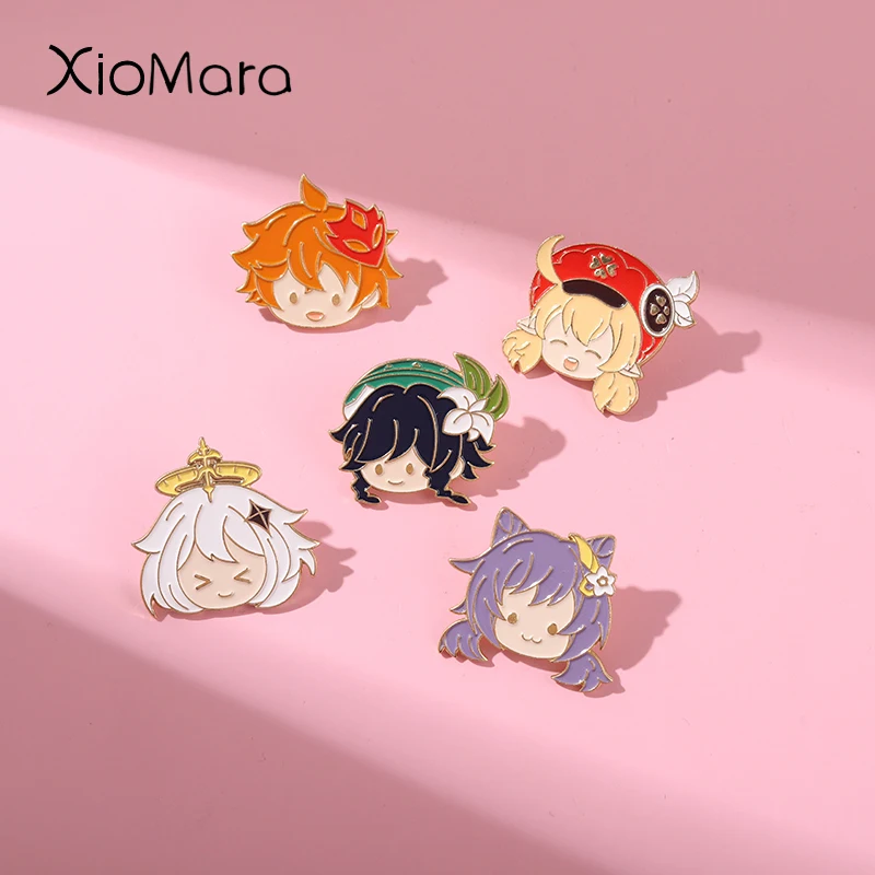 Custom Role name Tartaglia Paimon Wendy Enamel Pin Chibi Genshin Impact Brooches Game Lapel Badge Anime Jewelry Gift for Fans
Custom Role name Tartaglia Paimon Wendy Enamel Pin Chibi Genshin Impact Brooches Game Lapel Badge Anime Jewelry Gift for Fans