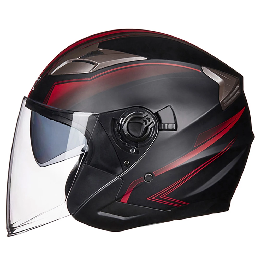 Black Red Motorcycle Helmet Open Face Motorbike Biker Riding Dual Lens Scooter Motocross Moto Helmet Crash Casco Moto Helmets
Black Red Motorcycle Helmet Open Face Motorbike Biker Riding Dual Lens Scooter Motocross Moto Helmet Crash Casco Moto Helmets