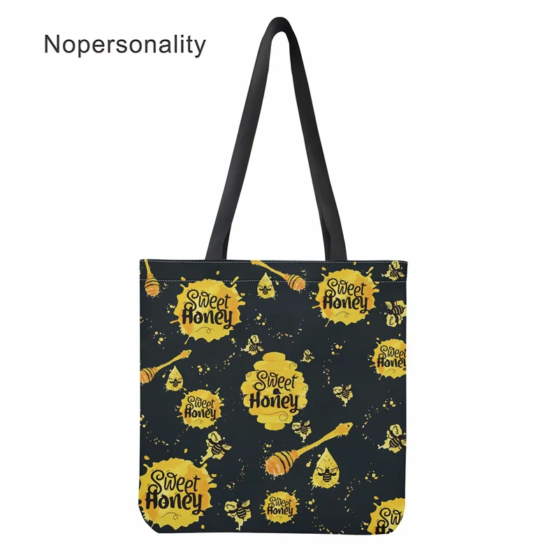Nopersonality Eco Canvas Shopping Bag Cartoon Bee Printing Stylish Beach Bags Women All-match Storagies Bag Cloth Shopper Bags
Nopersonality Eco Canvas Shopping Bag Cartoon Bee Printing Stylish Beach Bags Women All-match Storagies Bag Cloth Shopper Bags