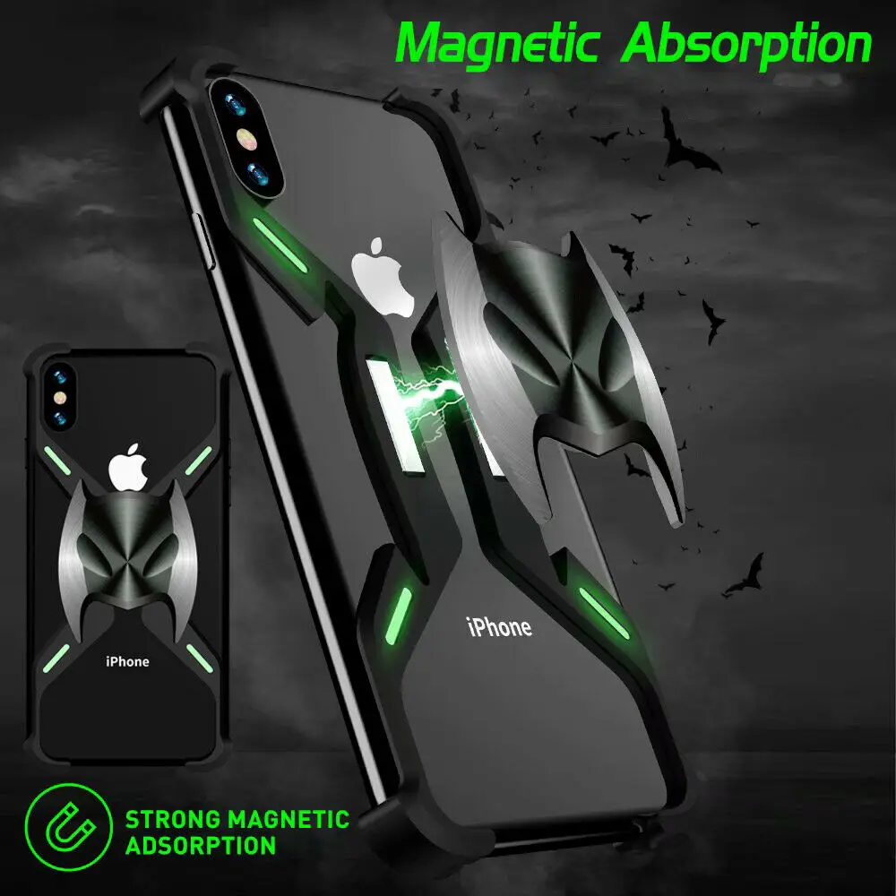 Для iPhone 11 Pro X XS Max XR 8 7 Plus Роскошная Магнитная адсорбирующая маска летучая мышь