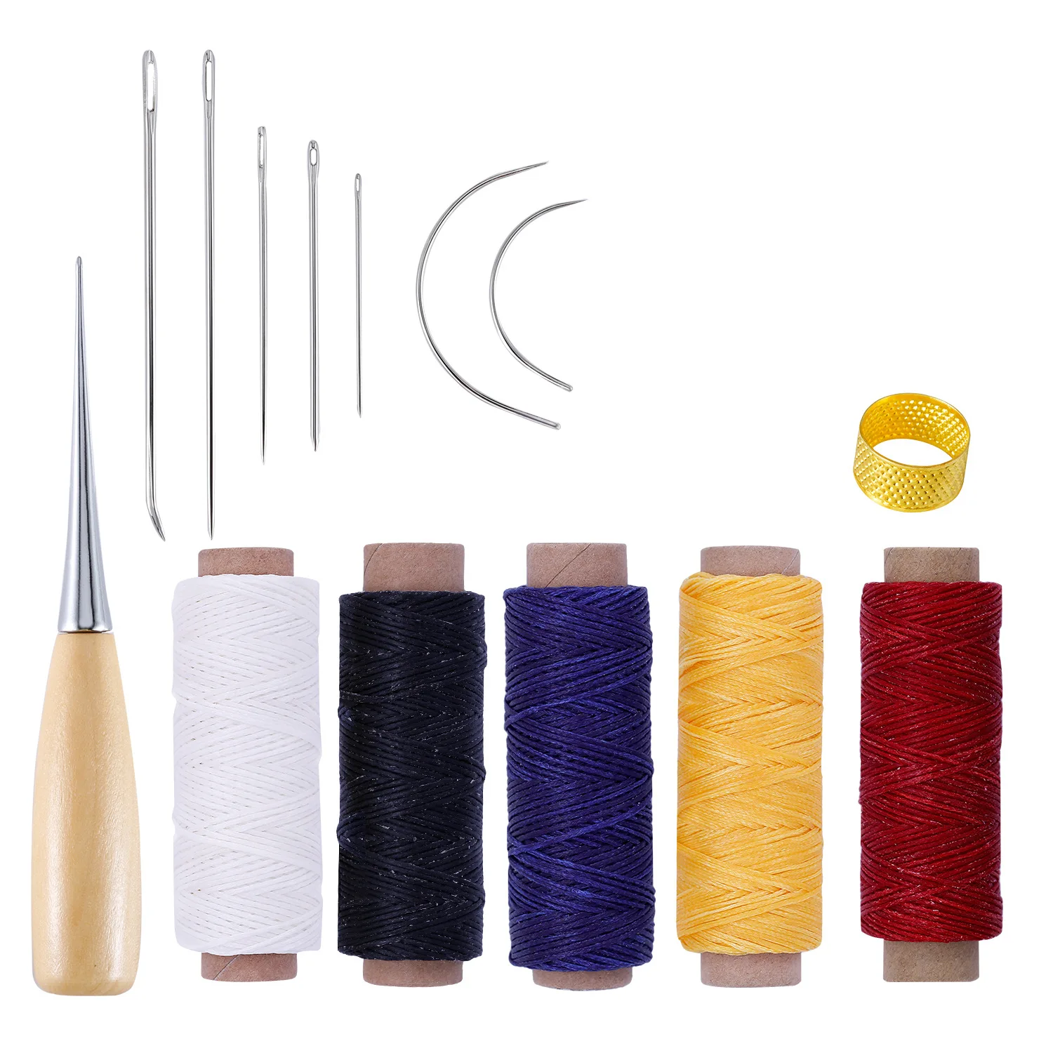 Leathercraft Leather Craft Stitching Tool Set Handwork Sewing Bending Needles Wax Line Copper Thimble Log Awl Leather Needle
Leathercraft Leather Craft Stitching Tool Set Handwork Sewing Bending Needles Wax Line Copper Thimble Log Awl Leather Needle