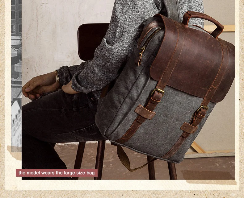 Fashion retro men's and women's leather bags, military cloth bags, school bags.
Fashion retro men's and women's leather bags, military cloth bags, school bags.