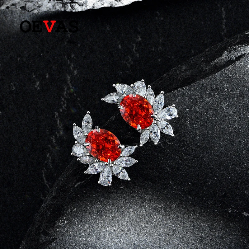 OEVAS 100% 925 Sterling Silver 7*9mm Padma High Carbon Diamond Stud Earrings For Women Sparkling Wedding Party Fine Jewelry Gift
OEVAS 100% 925 Sterling Silver 7*9mm Padma High Carbon Diamond Stud Earrings For Women Sparkling Wedding Party Fine Jewelry Gift