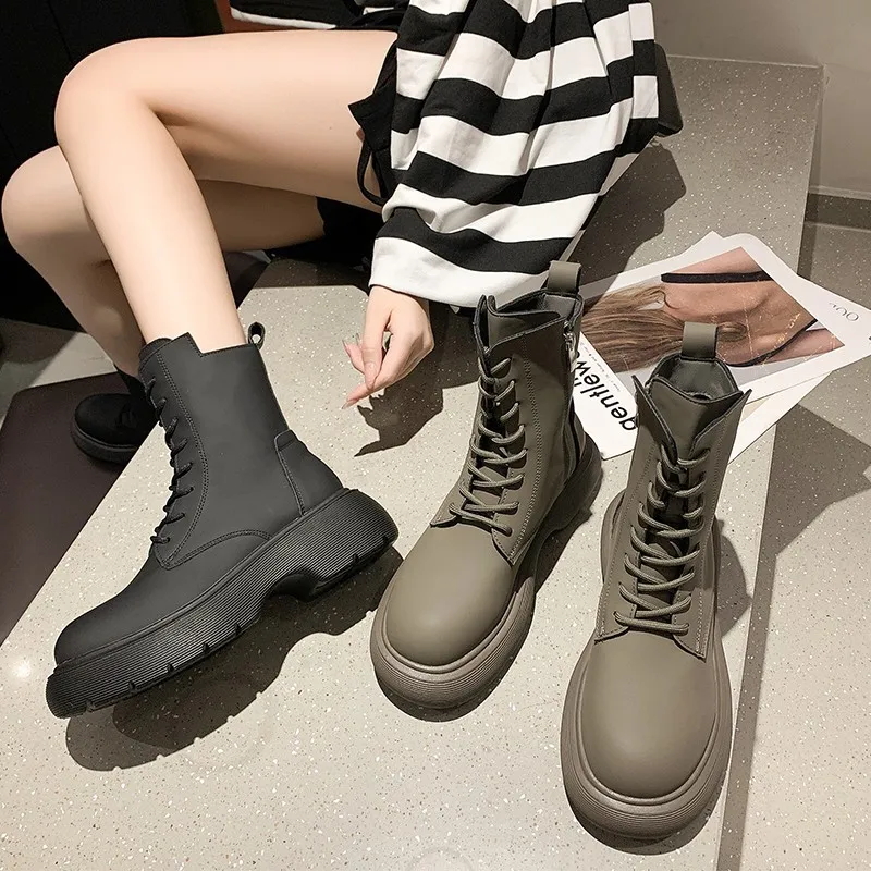 Martin Women's Boots With Thick-soled Boots Women's Autumn And Winter 2021 New British Style With Thin Boots Women.
Martin Women's Boots With Thick-soled Boots Women's Autumn And Winter 2021 New British Style With Thin Boots Women.