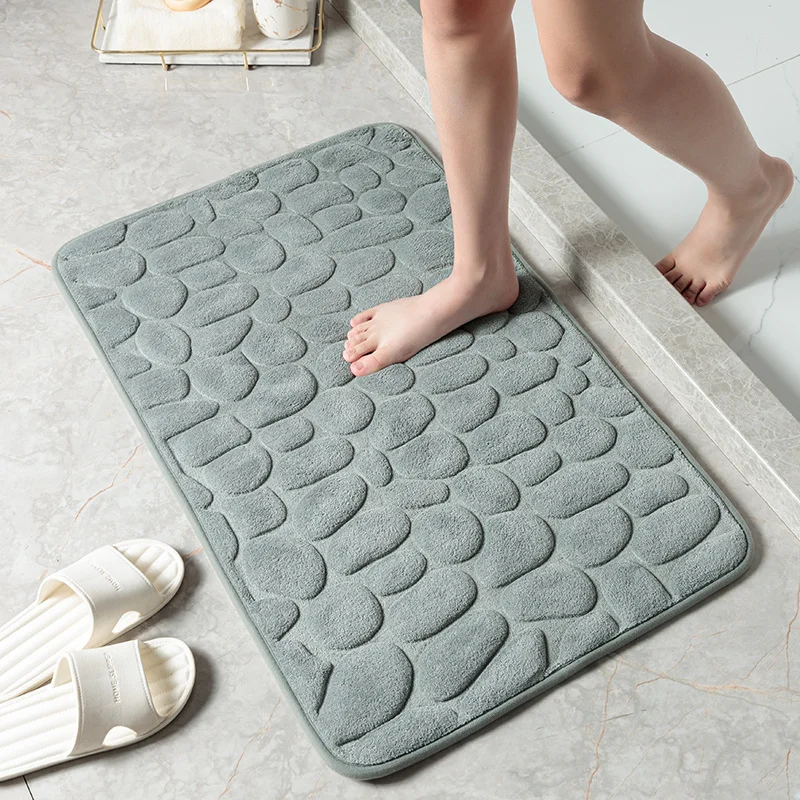Home Bath Mat Memory Foam Bath Mat Cobblestone Embossed Bathroom Floor Rugs Water Absorbent Soft Coral Fleece Non-Slip Carpet
Home Bath Mat Memory Foam Bath Mat Cobblestone Embossed Bathroom Floor Rugs Water Absorbent Soft Coral Fleece Non-Slip Carpet