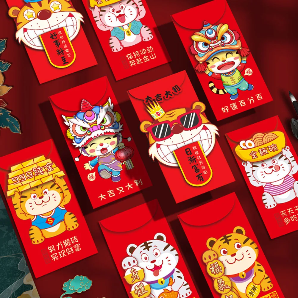 3 Pcs Red Envelope Cute Cartoon Tiger Lucky Money Pocket For 2022 Chinese New Year Of The Tiger Spring Festival Hongbao Gift Bag
3 Pcs Red Envelope Cute Cartoon Tiger Lucky Money Pocket For 2022 Chinese New Year Of The Tiger Spring Festival Hongbao Gift Bag