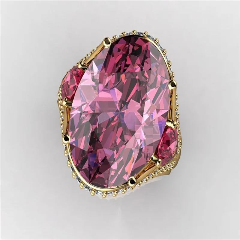 BAOSHINA Large Pink Zircon With Gold Color Zircon Ring For Women Engagement Anniversary Jewelry Female Hand Accessories
BAOSHINA Large Pink Zircon With Gold Color Zircon Ring For Women Engagement Anniversary Jewelry Female Hand Accessories