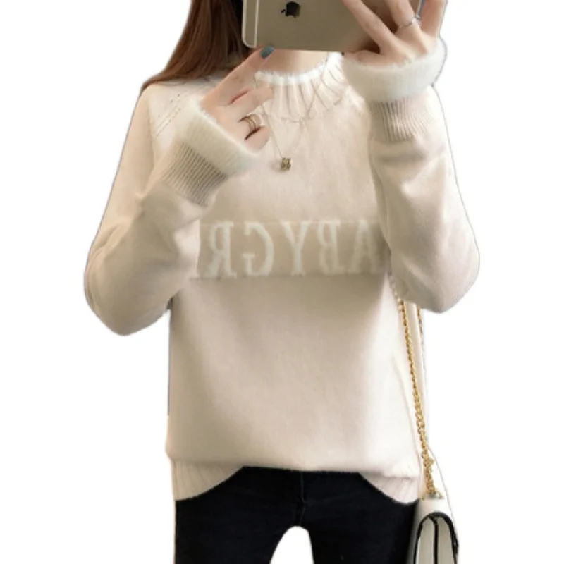 Sweater Women's Brushed and Thick Pullover 2020 New Autumn and Winter Korean-Style Girl's Sweater Bottoming Sweater H00280
Sweater Women's Brushed and Thick Pullover 2020 New Autumn and Winter Korean-Style Girl's Sweater Bottoming Sweater H00280